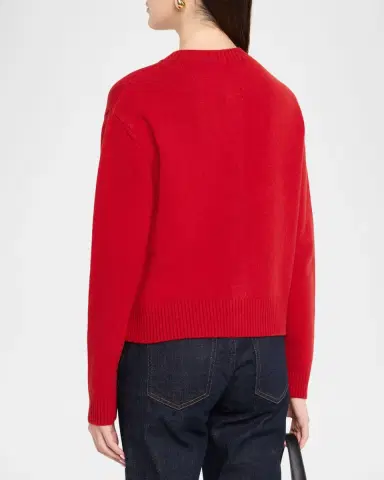 Róhe Classic Crewneck Wool Cardigan | Thumbnail 3 Róhe Classic Crewneck Wool Cardigan | Thumbnail 3