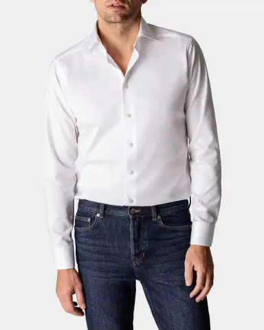 Eton Men's Cotton-Twill Slim-Fit Dress Shirt | Thumbnail 3 Eton Men's Cotton-Twill Slim-Fit Dress Shirt | Thumbnail 3