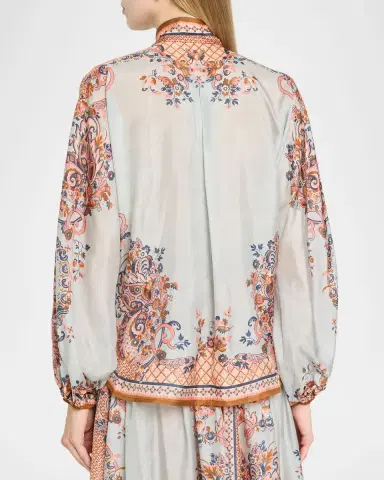 Zimmermann Aster Tie-Neck Blouse | Thumbnail 3 Zimmermann Aster Tie-Neck Blouse | Thumbnail 3