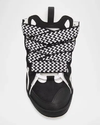 Lanvin Men's Curb Leather Skate Sneakers | Thumbnail 4 Lanvin Men's Curb Leather Skate Sneakers | Thumbnail 4