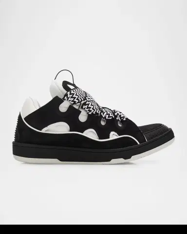 Lanvin Men's Curb Leather Skate Sneakers | Thumbnail 1 Lanvin Men's Curb Leather Skate Sneakers | Thumbnail 1