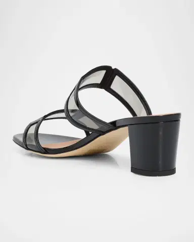 Malone Souliers 45mm Loulou Patent Leather and PVC Mule Sandals | Thumbnail 4 Malone Souliers 45mm Loulou Patent Leather and PVC Mule Sandals | Thumbnail 4
