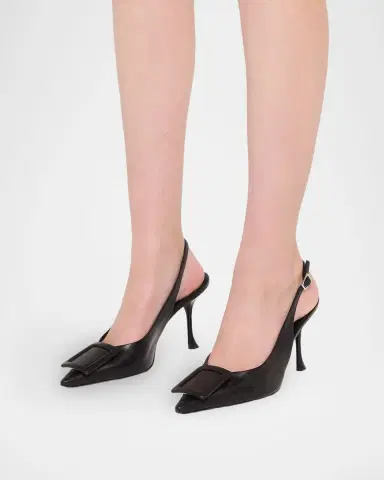 Malone Souliers 90mm Schiffer Metallic Leather Slingback Pumps | Thumbnail 2 Malone Souliers 90mm Schiffer Metallic Leather Slingback Pumps | Thumbnail 2