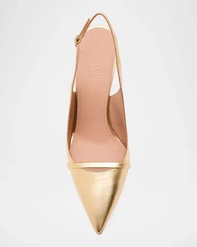 Malone Souliers 90mm Schiffer Metallic Leather Slingback Pumps | Thumbnail 6 Malone Souliers 90mm Schiffer Metallic Leather Slingback Pumps | Thumbnail 6