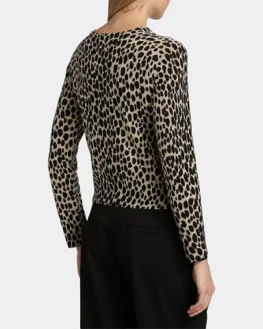 Nili Lotan Laevin Animal-Print Cashmere Cardigan | Thumbnail 3 Nili Lotan Laevin Animal-Print Cashmere Cardigan | Thumbnail 3