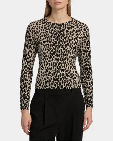Nili Lotan Laevin Animal-Print Cashmere Cardigan | Thumbnail 4 Nili Lotan Laevin Animal-Print Cashmere Cardigan | Thumbnail 4