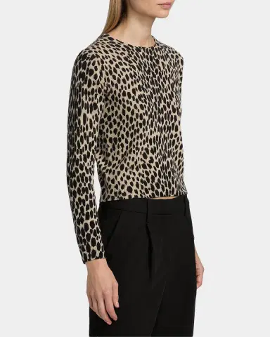 Nili Lotan Laevin Animal-Print Cashmere Cardigan | Thumbnail 7 Nili Lotan Laevin Animal-Print Cashmere Cardigan | Thumbnail 7