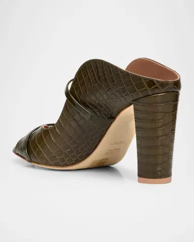 Malone Souliers 85mm Norah Croc-Embossed Leather Mule Sandals | Thumbnail 4 Malone Souliers 85mm Norah Croc-Embossed Leather Mule Sandals | Thumbnail 4