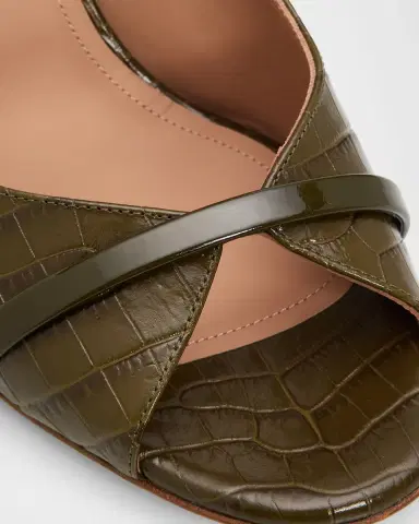 Malone Souliers 85mm Norah Croc-Embossed Leather Mule Sandals | Thumbnail 5 Malone Souliers 85mm Norah Croc-Embossed Leather Mule Sandals | Thumbnail 5