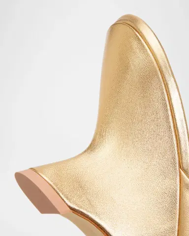 Malone Souliers 85mm Lourdes Metallic Leather Wedge Mules | Thumbnail 5 Malone Souliers 85mm Lourdes Metallic Leather Wedge Mules | Thumbnail 5