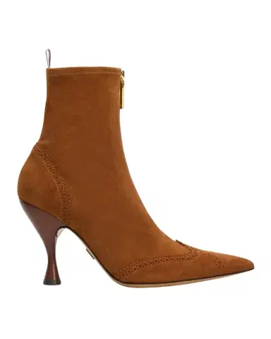 Thom Browne 90mm Wingtip Suede Booties | Thumbnail 1 Thom Browne 90mm Wingtip Suede Booties | Thumbnail 1