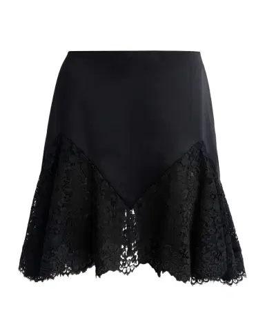 Stella McCartney Lace-Trim Satin Mini Skirt | Thumbnail 1 Stella McCartney Lace-Trim Satin Mini Skirt | Thumbnail 1