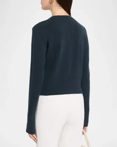 Erdem Flower Embroidered Cashmere-Wool Crewneck Cardigan | Thumbnail 3 Erdem Flower Embroidered Cashmere-Wool Crewneck Cardigan | Thumbnail 3