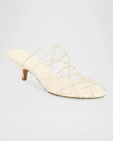 Ulla Johnson Colette 50MM Knotted Kitten-Heel Mules | Thumbnail 3 Ulla Johnson Colette 50MM Knotted Kitten-Heel Mules | Thumbnail 3