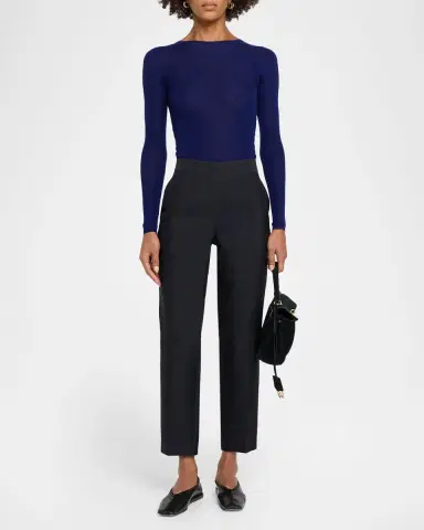 Jil Sander Ribbed Wool Crewneck Sweater | Thumbnail 2 Jil Sander Ribbed Wool Crewneck Sweater | Thumbnail 2