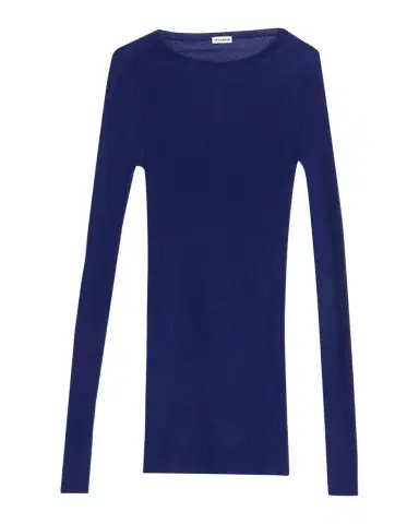 Jil Sander Ribbed Wool Crewneck Sweater | Thumbnail 1 Jil Sander Ribbed Wool Crewneck Sweater | Thumbnail 1
