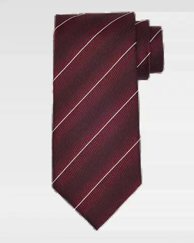 Tom Ford Men's Linen Diagonal Stripe Tie | Thumbnail 2 Tom Ford Men's Linen Diagonal Stripe Tie | Thumbnail 2