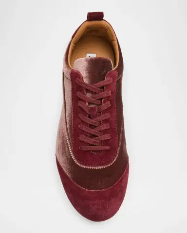 Jil Sander Etage Velvet and Suede Low-Top Sneakers | Thumbnail 4 Jil Sander Etage Velvet and Suede Low-Top Sneakers | Thumbnail 4