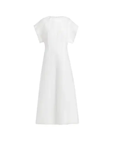 Bottega Veneta Compact Cotton Short-Sleeve Ankle Dress | Thumbnail 1 Bottega Veneta Compact Cotton Short-Sleeve Ankle Dress | Thumbnail 1