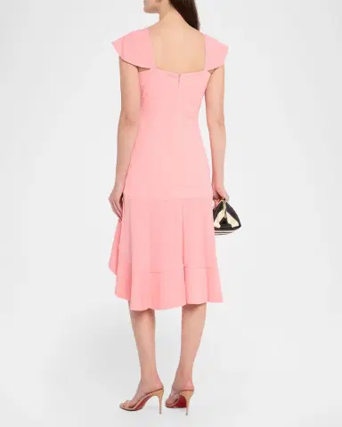 Stella McCartney V-Neck Cap-Sleeve Ruffled Dress | Thumbnail 3 Stella McCartney V-Neck Cap-Sleeve Ruffled Dress | Thumbnail 3