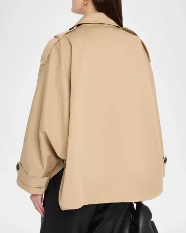 Co Dolman Cropped Trench Coat | Thumbnail 3 Co Dolman Cropped Trench Coat | Thumbnail 3