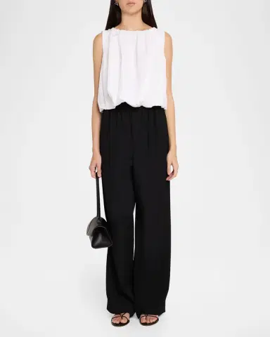 Co Sleeveless Cotton Bubble Crop Top | Thumbnail 2 Co Sleeveless Cotton Bubble Crop Top | Thumbnail 2