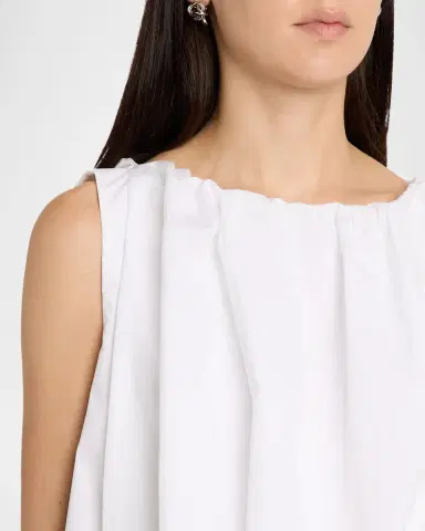 Co Sleeveless Cotton Bubble Crop Top | Thumbnail 5 Co Sleeveless Cotton Bubble Crop Top | Thumbnail 5