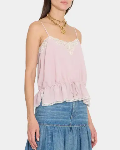 Chloe Lace-Trim Silk Camisole | Thumbnail 4 Chloe Lace-Trim Silk Camisole | Thumbnail 4