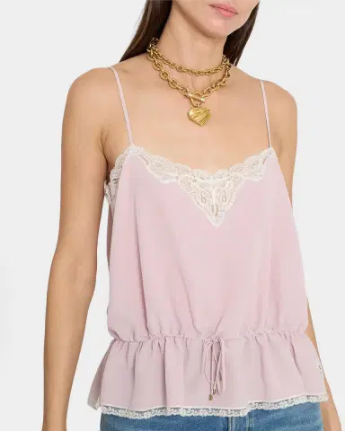 Chloe Lace-Trim Silk Camisole | Thumbnail 5 Chloe Lace-Trim Silk Camisole | Thumbnail 5