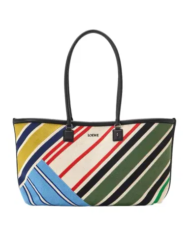 Loewe Verano Stripe-Embroidered Tote Bag | Thumbnail 1 Loewe Verano Stripe-Embroidered Tote Bag | Thumbnail 1