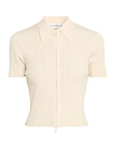 Victoria Beckham Ribbed Polo Top | Thumbnail 1 Victoria Beckham Ribbed Polo Top | Thumbnail 1
