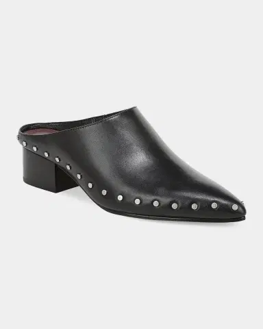 Vince August 40MM Leather Clog Mules | Thumbnail 2 Vince August 40MM Leather Clog Mules | Thumbnail 2