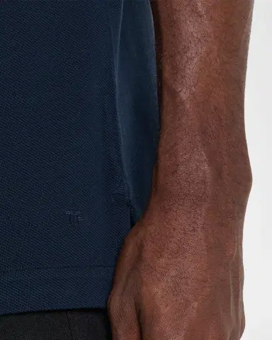 Tom Ford Men's Lyocell Pique Polo Shirt | Thumbnail 5 Tom Ford Men's Lyocell Pique Polo Shirt | Thumbnail 5