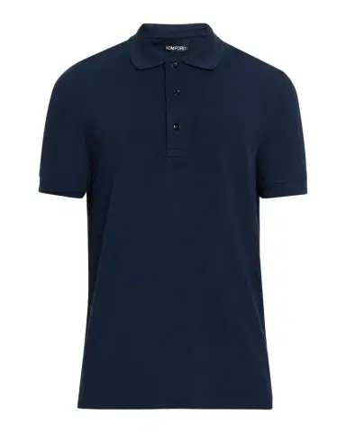 Tom Ford Men's Lyocell Pique Polo Shirt | Thumbnail 1 Tom Ford Men's Lyocell Pique Polo Shirt | Thumbnail 1
