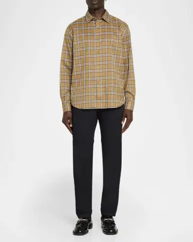 Burberry Men's Radmar Check Cotton Sport Shirt | Thumbnail 2 Burberry Men's Radmar Check Cotton Sport Shirt | Thumbnail 2