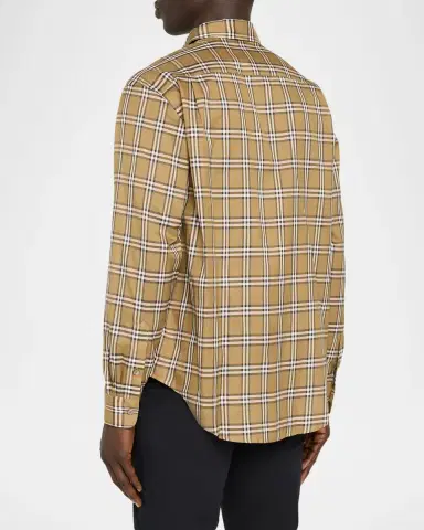 Burberry Men's Radmar Check Cotton Sport Shirt | Thumbnail 3 Burberry Men's Radmar Check Cotton Sport Shirt | Thumbnail 3