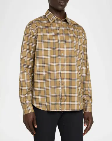 Burberry Men's Radmar Check Cotton Sport Shirt | Thumbnail 4 Burberry Men's Radmar Check Cotton Sport Shirt | Thumbnail 4