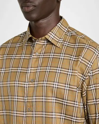 Burberry Men's Radmar Check Cotton Sport Shirt | Thumbnail 5 Burberry Men's Radmar Check Cotton Sport Shirt | Thumbnail 5