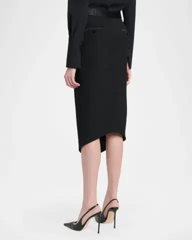 Tom Ford Center-Slit Long Wool Skirt | Thumbnail 3 Tom Ford Center-Slit Long Wool Skirt | Thumbnail 3