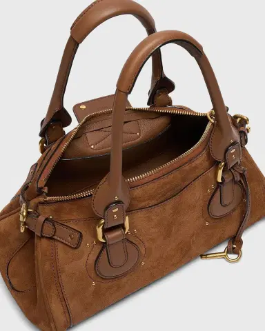 Chloé Paddington Padlock Suede Shoulder Bag | Thumbnail 3 Chloé Paddington Padlock Suede Shoulder Bag | Thumbnail 3