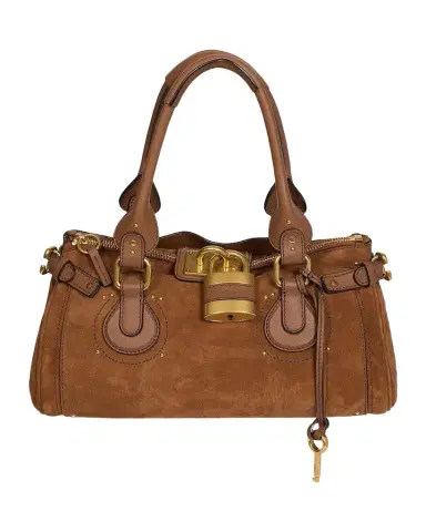 Chloé Paddington Padlock Suede Shoulder Bag | Thumbnail 1 Chloé Paddington Padlock Suede Shoulder Bag | Thumbnail 1