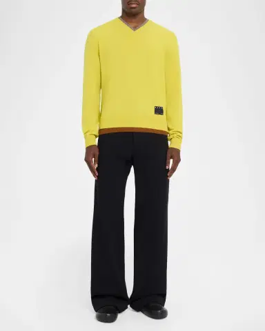Marni Men's V-Neck Cashmere Sweater | Thumbnail 2 Marni Men's V-Neck Cashmere Sweater | Thumbnail 2