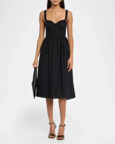 L'Agence Tiani Bustier Linen-Blend Dress | Thumbnail 2 L'Agence Tiani Bustier Linen-Blend Dress | Thumbnail 2