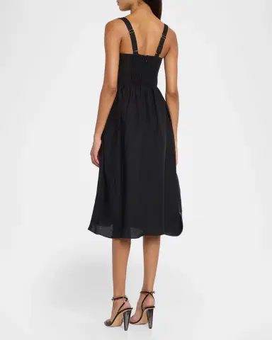 L'Agence Tiani Bustier Linen-Blend Dress | Thumbnail 3 L'Agence Tiani Bustier Linen-Blend Dress | Thumbnail 3
