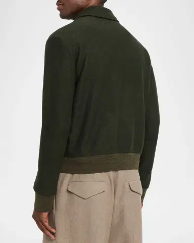 Jil Sander Men's Wool Zip Up Sweatshirt | Thumbnail 3 Jil Sander Men's Wool Zip Up Sweatshirt | Thumbnail 3