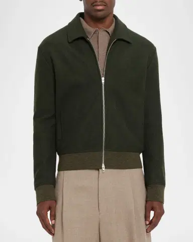 Jil Sander Men's Wool Zip Up Sweatshirt | Thumbnail 4 Jil Sander Men's Wool Zip Up Sweatshirt | Thumbnail 4