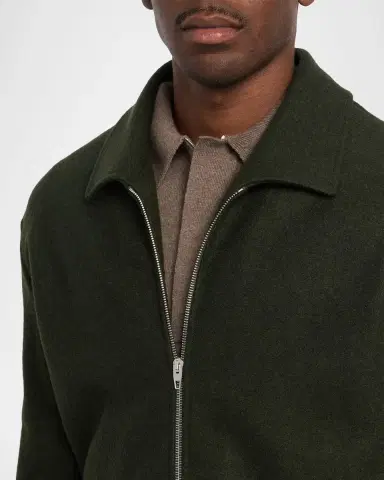 Jil Sander Men's Wool Zip Up Sweatshirt | Thumbnail 5 Jil Sander Men's Wool Zip Up Sweatshirt | Thumbnail 5