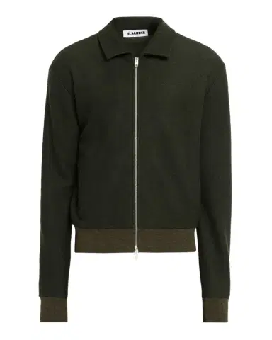 Jil Sander Men's Wool Zip Up Sweatshirt | Thumbnail 1 Jil Sander Men's Wool Zip Up Sweatshirt | Thumbnail 1