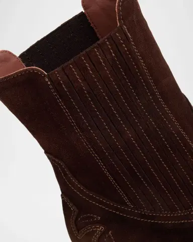 Paris Texas 0mm Dallas Suede Western Ankle Boots | Thumbnail 5 Paris Texas 0mm Dallas Suede Western Ankle Boots | Thumbnail 5
