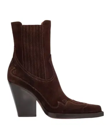 Paris Texas 0mm Dallas Suede Western Ankle Boots | Thumbnail 1 Paris Texas 0mm Dallas Suede Western Ankle Boots | Thumbnail 1